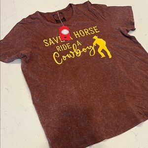 Contry maroon Graphic T-Shirt with Yellow Print